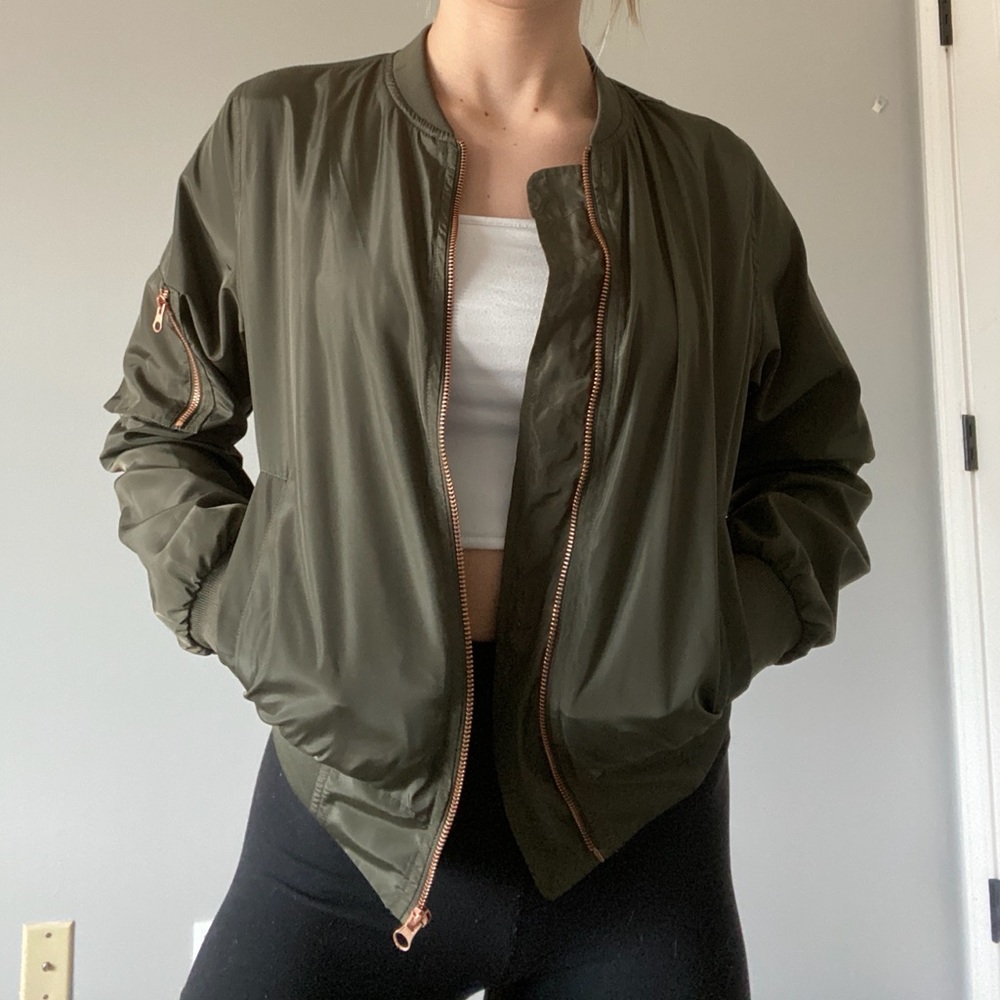 Army Green Bomber Jacket